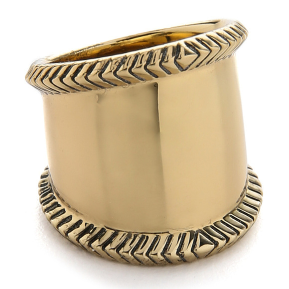 House of Harlow gold tambo river ring wide - Picture 2 of 4